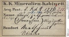 Etiketten zu Fluorit (NHMW-MIN-As191)